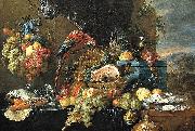 Jan Davidsz. de Heem A Richly Laid Table with Parrots oil painting
